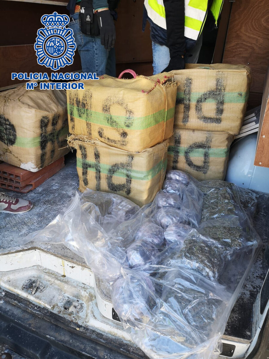 Droga incautada por parte de la Policía Nacional con destino Francia