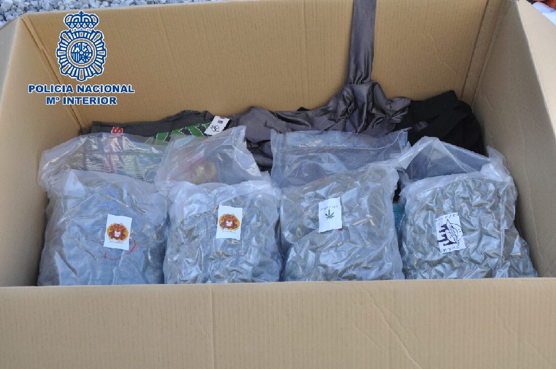 Droga incautada en al furgoneta / Policía Nacional