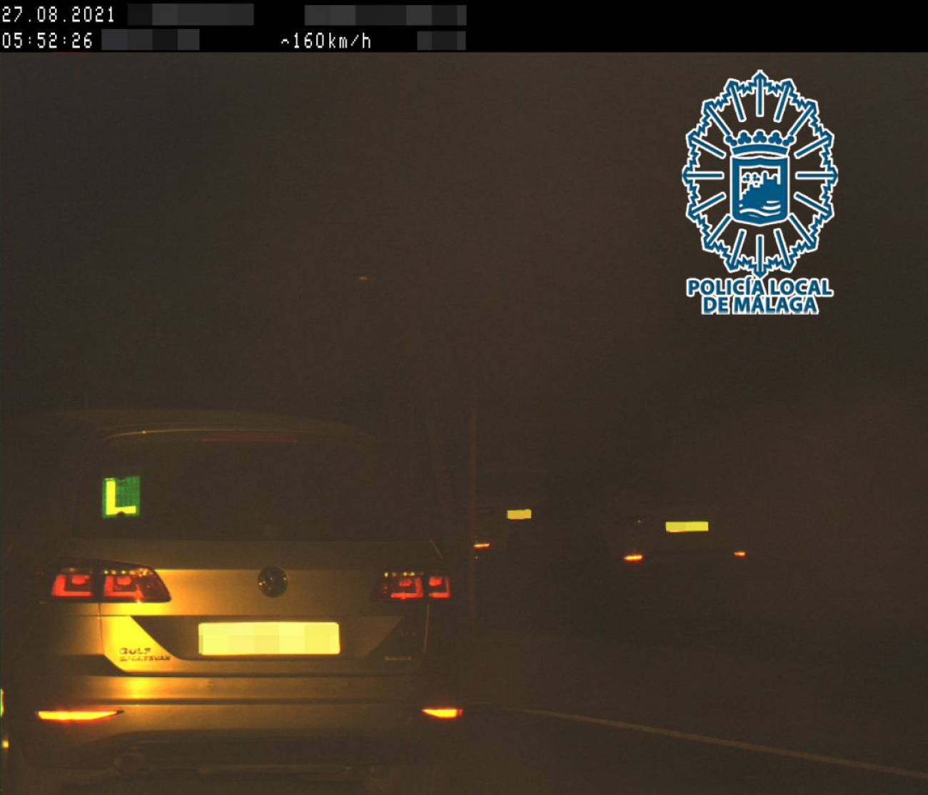 Imagen captada por el radar/ Policía Local Málaga
